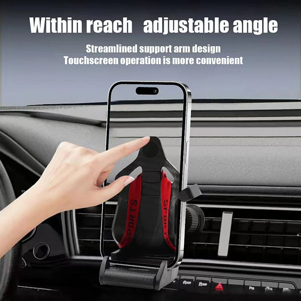 360° Car Vent Phone Holder – Anti-Slip Locking Mount Bracket Car Phone Mount Zpaxo