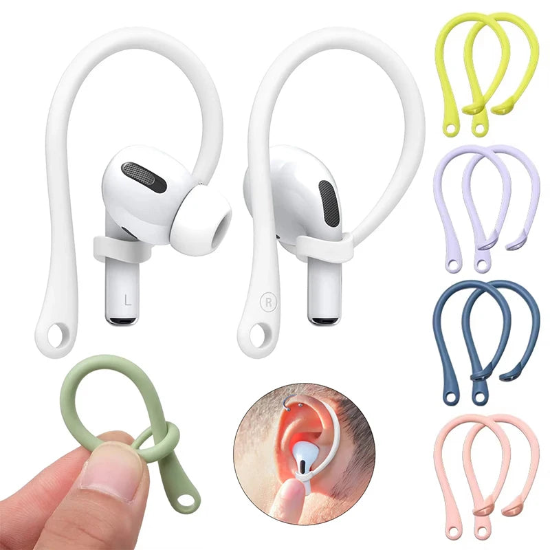 1 Pair Silicone Anti-lost Ear Hook Apple Airpods 2 3 4 Sport