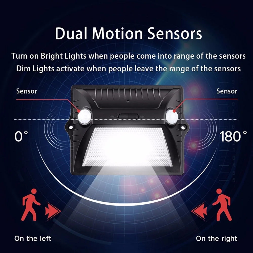 Solar LED Light Outdoor Split Dual Head Motion Sensor Garden RGB Wall Zpaxo