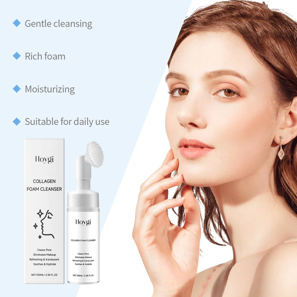 Hoygi Collagen Foam Facial Cleanser – Deep Clean & Moisturizing Foam Facial Cleanser Zpaxo