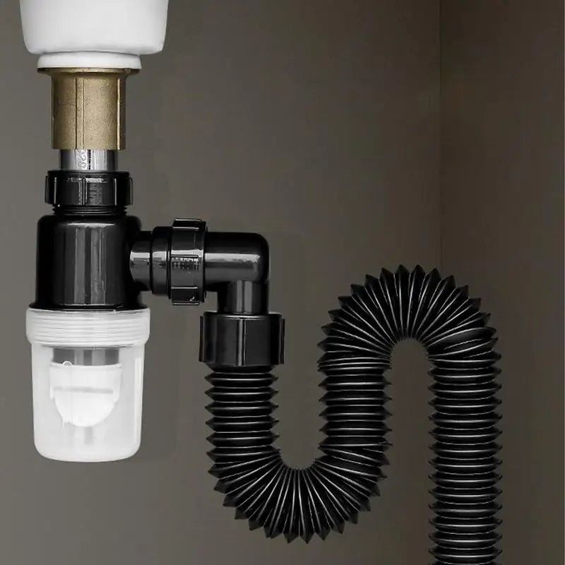 Flexible Drain Pipe Wash Basin Pipe Sink Sewer Drain Pipe Tube Anti Odor Drain Hose Extension Tube For Kitchen Cabinet Bathroom Zpaxo