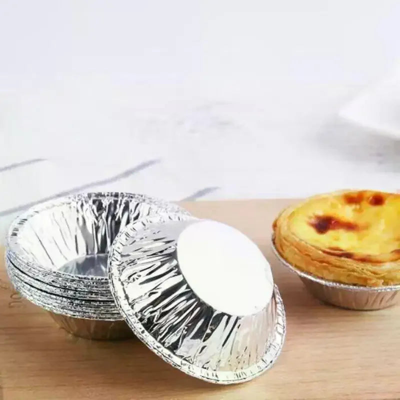 50/100pcs Mini Pot Pie Bake Plate Disposable Baking Tart Molds Cupcake Pan Pudding Mould Round Baking Cup Zpaxo