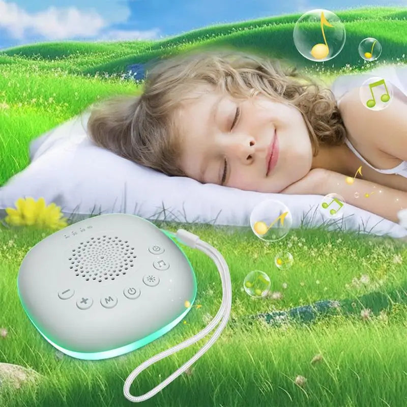 White Noise Machine Portable Sleep Calming Accessories USB Rechargeable Sleep Aid Soother For Bedroom Nursery Travel Meditation Zpaxo