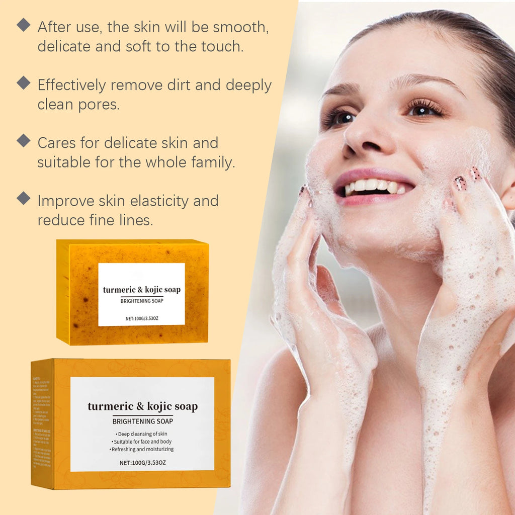 Lemon Ginger Brightening Soap – Exfoliate & Deep Clean 100g Brightening Face Soap Zpaxo