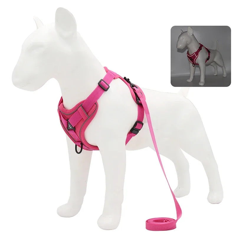 No Pull Dog Harness Leash Adjustable Pet Vest Small Dogs Cats