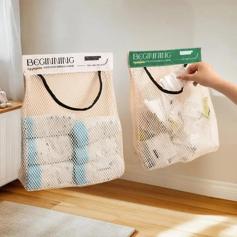 Kitchen Wall-mounted Bag Dispenser Pantry Organizer Nylon Storage Zpaxo