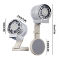 Multifunctional Magnetic Clip-on Fill Light Mini Fan, Portable Outdoor Mini Fan Live Streaming Selfie Folding Handheld Small Fan Zpaxo Beige