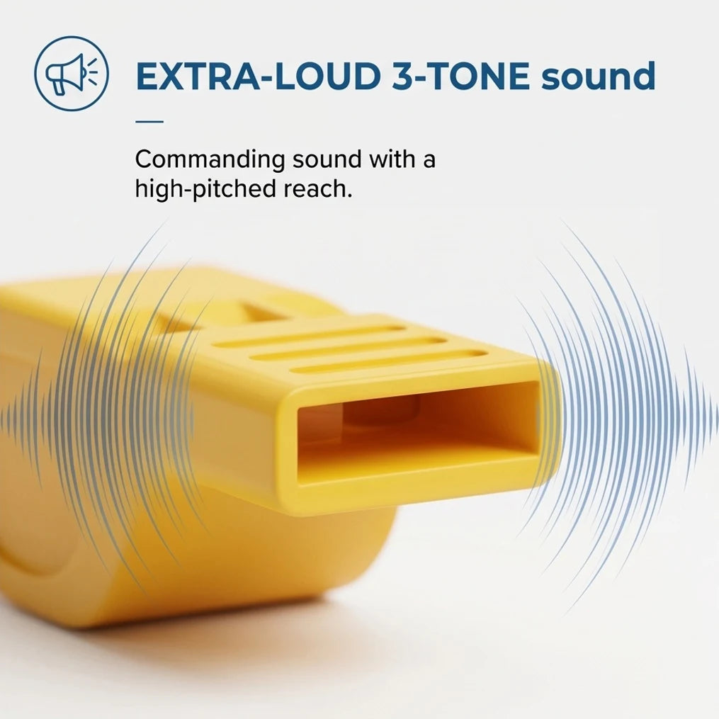 Extra Loud 3-Tone Whistle 4-Piece Pitch Survival Camping Hiking