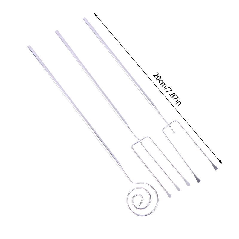 Stainless Steel Candy Dipping Fork Irregular Shaped Cheese Fondue Culinary Decorating Fork Long Handle Chocolate Dipping Tool Zpaxo