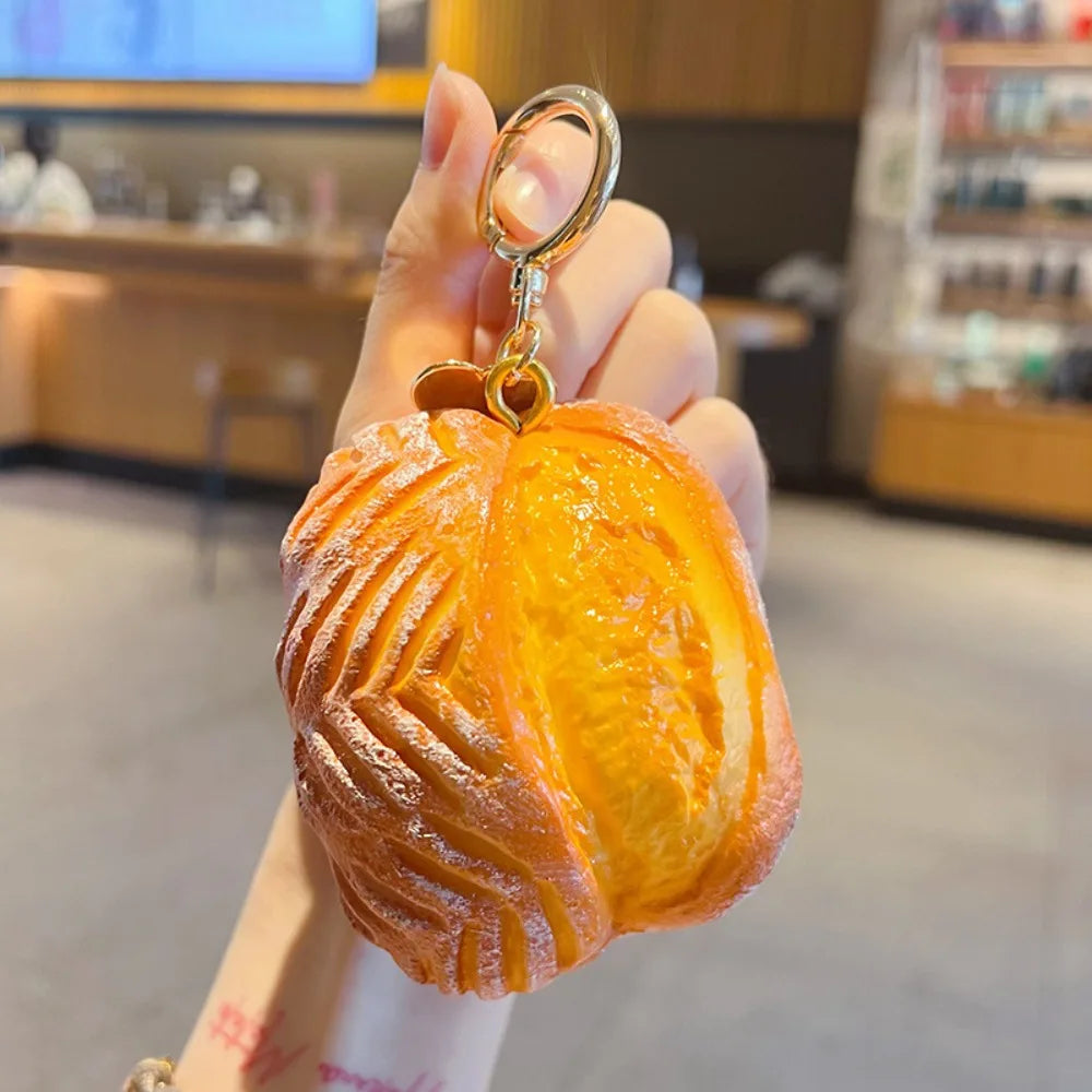 Realistic Bread Squishy Keychain Slow-rebound Mini-size Simulation Zpaxo Style B