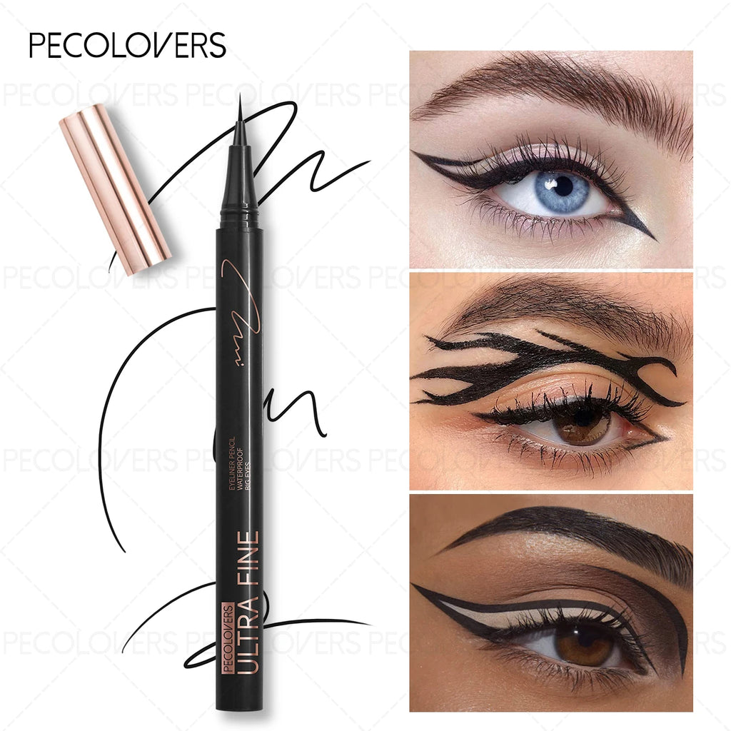 1PC Ultra-fine Tip Waterproof Liquid Eyeliner, Smudge-proof, Smooth Application, Black, Quick-drying, A Must-have for Beginners Zpaxo