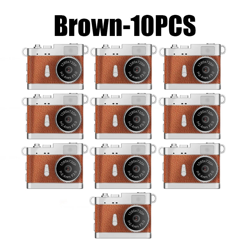 Lightweight Mini Campus Camera Students Stylish Portable Vlog Fashion Zpaxo Brown 10PCS