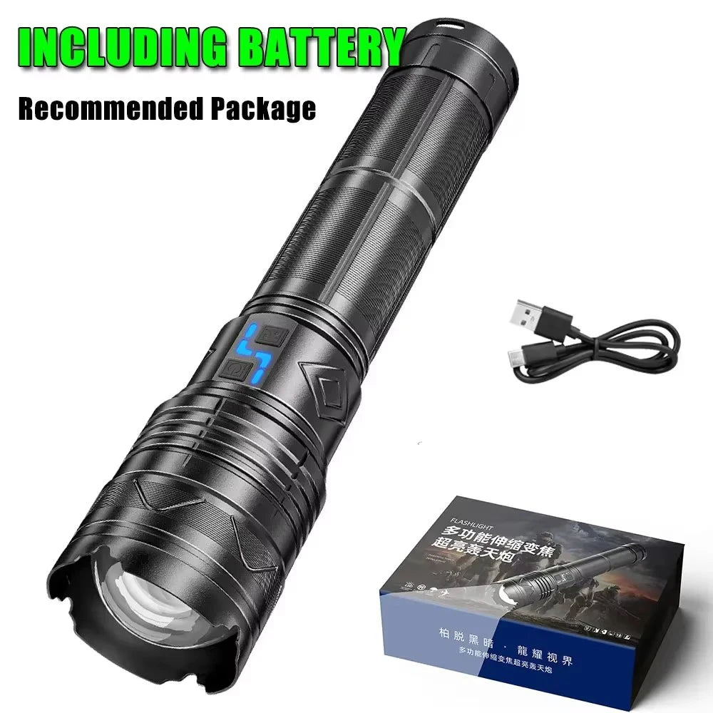 ESMARTER 20000LM Tactical Flashlight – USB Rechargeable LED Torch