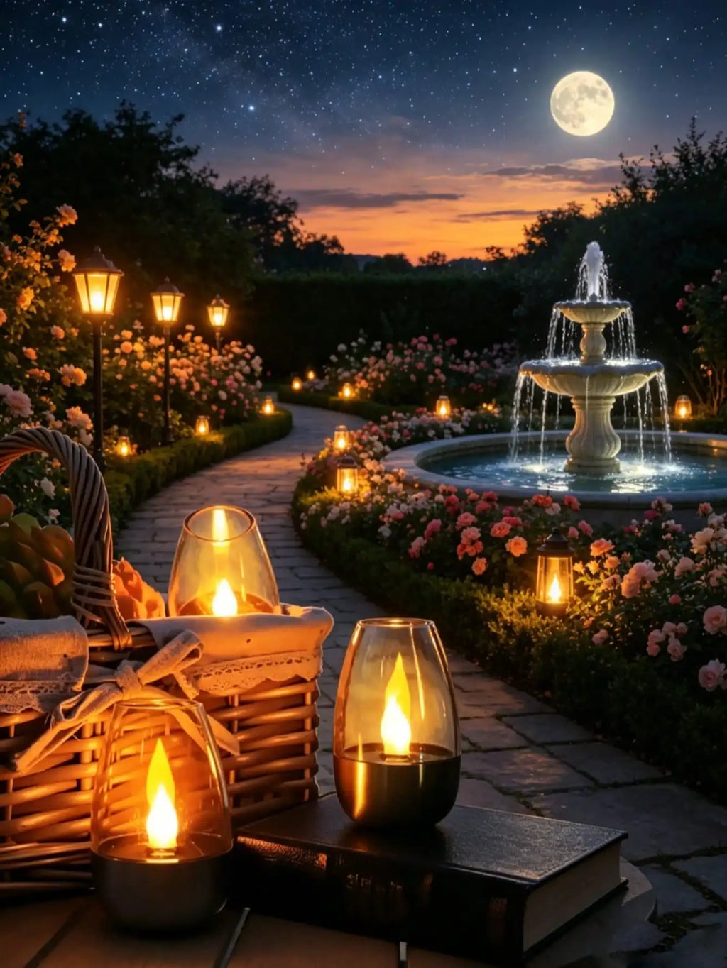 Solar-powered Outdoor Candle Light LED Night Battery Base Flameless Zpaxo Warm White 2PCS
