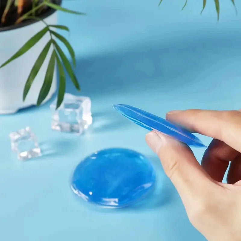 1 Round Reusable Ice Cold Gel Cooling Eye Pads Care Relaxation Zpaxo