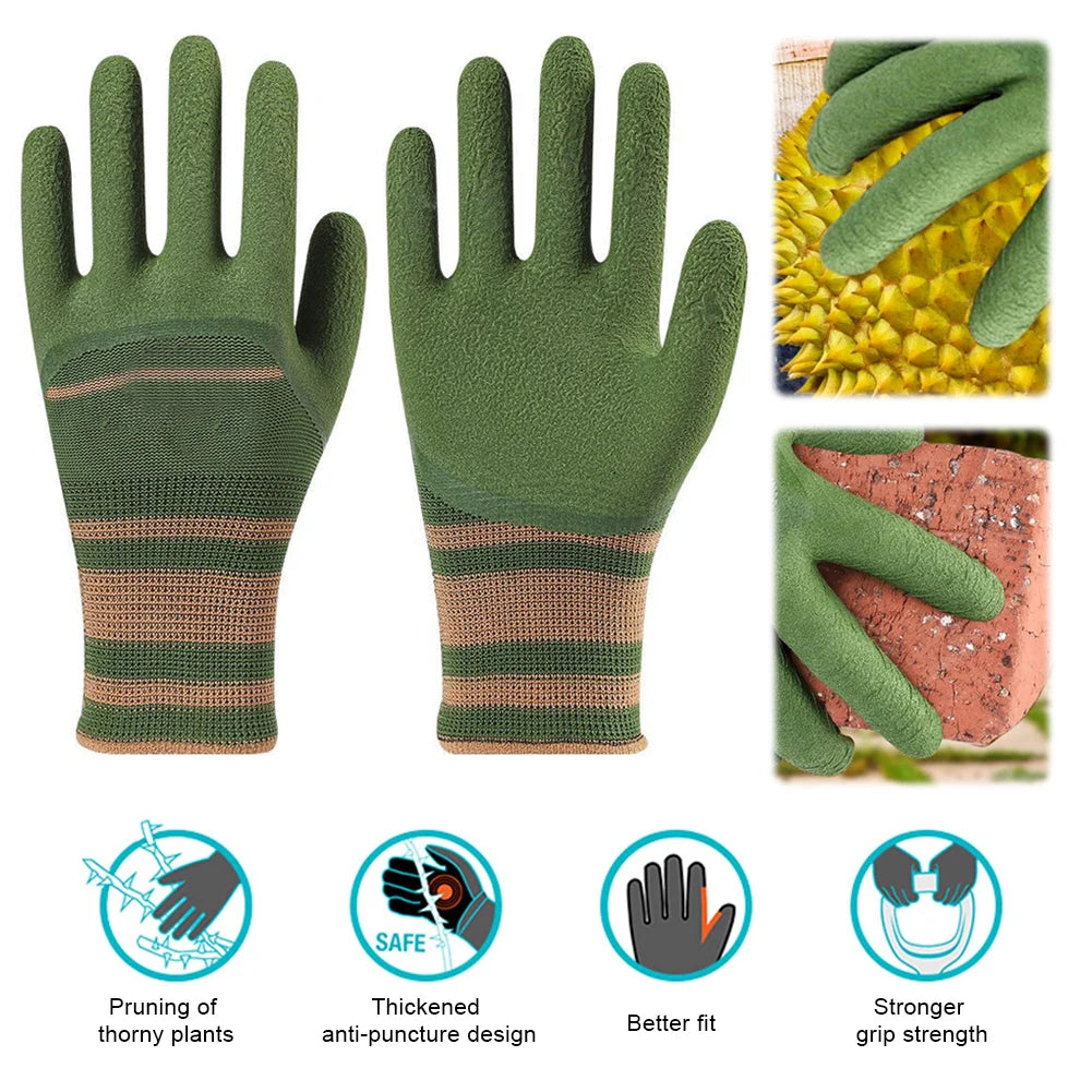 Gardening Gloves Yard Work Garden Gloves Puncture-Resistant Thorn-Proof Waterproof Planting Tool Indoor/Outdoor Protective Zpaxo