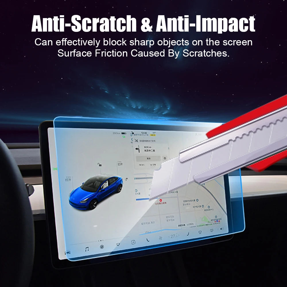 Matte HD Film Protection For Tesla Model 3/Y 2021 Anti Glare Anti-fingerprint Center Control Tempered Glass Screen Protector Zpaxo