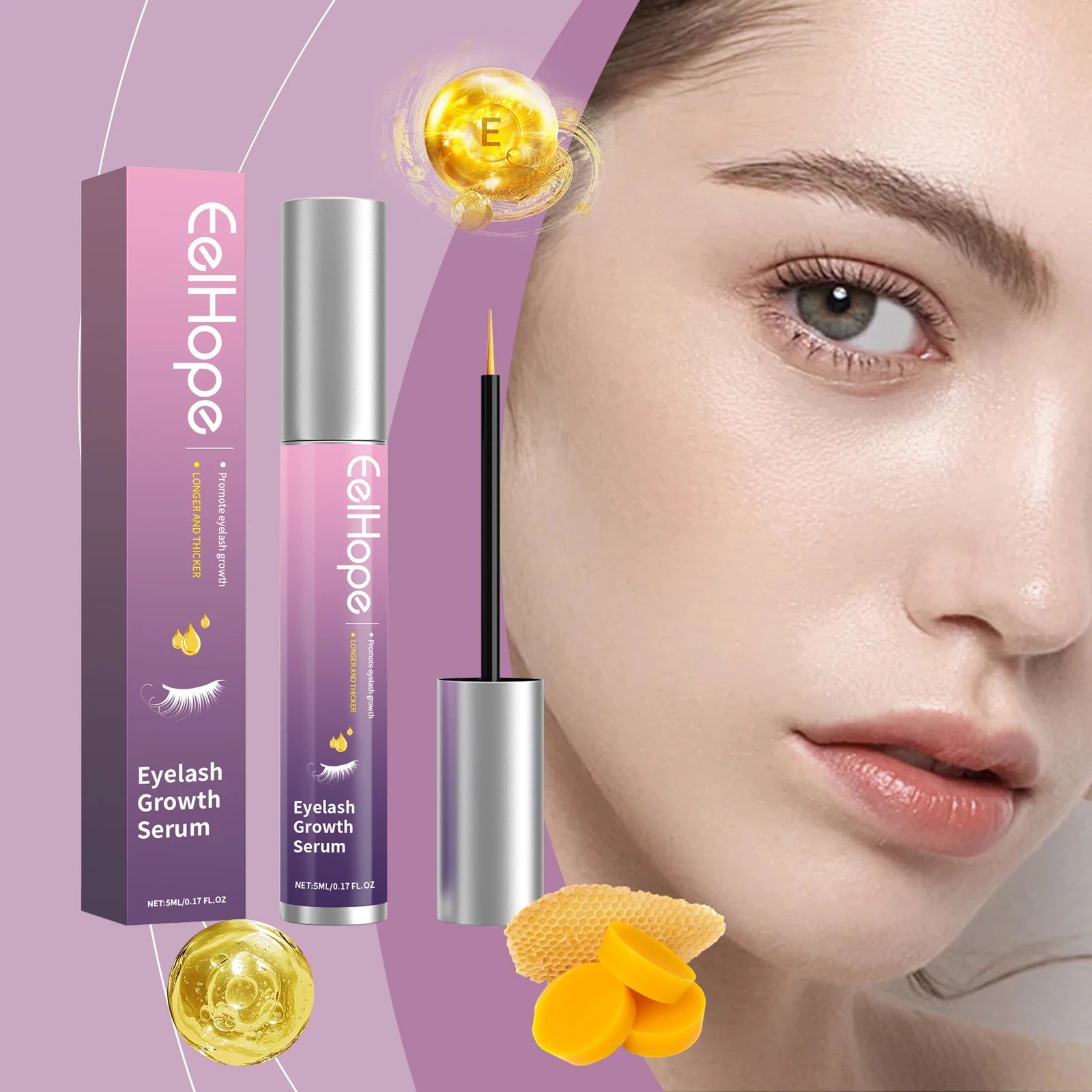 Fast Eyelash Growth Serum Natural Enhancer Longer Thicker Eyebrows Lift Care Fuller Lashes Products Eyelash Root Moisturizing Zpaxo
