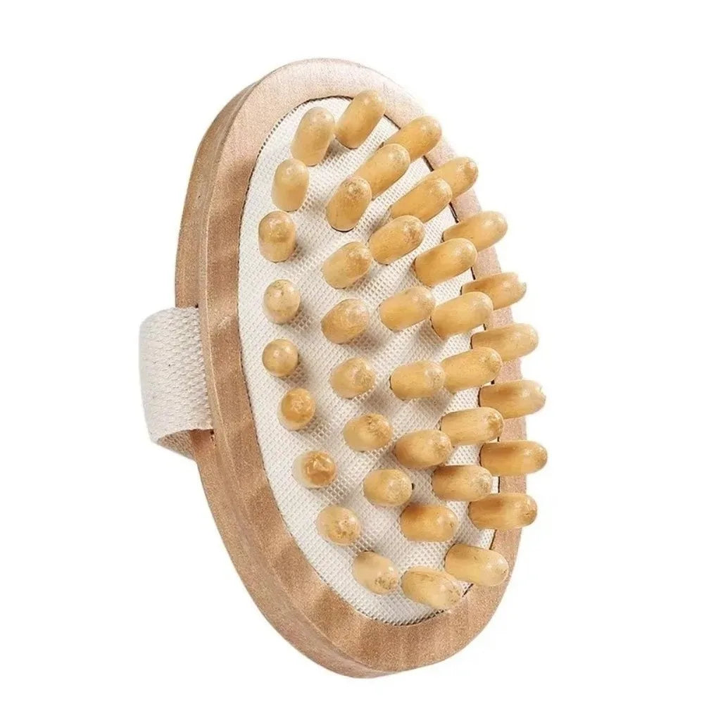 Portable Body Shaping Brush Air Cushion Design Manual Wooden Massager Lightweight Scalp Massage Brush Muscle Relaxation Zpaxo MULTI