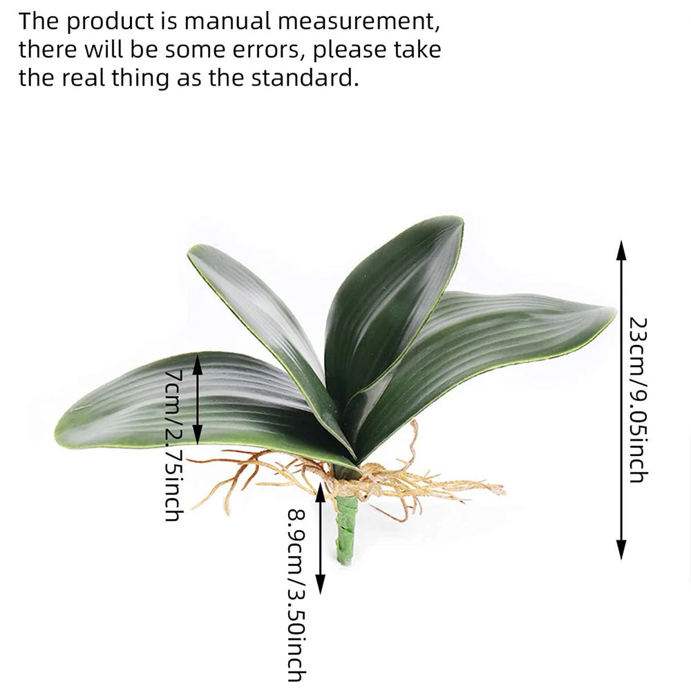 Artificial Phalaenopsis Simulation Moth Orchid Leaf Real-touch Orchid Leaves Flower Plant Home Decoration Landscaping Zpaxo 23cm