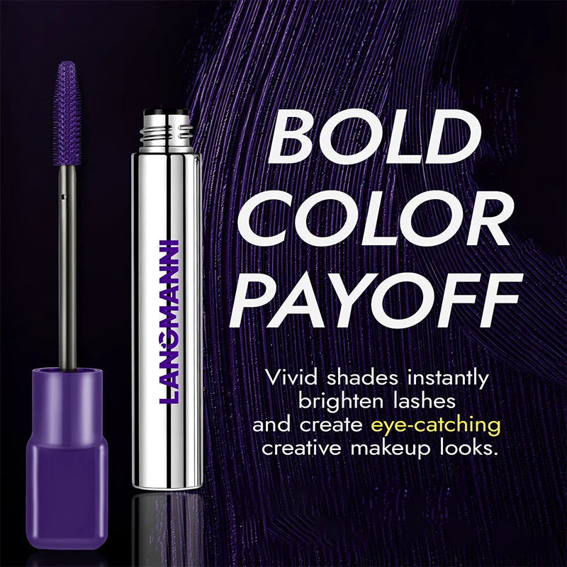 New 8 Colors Waterproof Mascara Lengthens Eyelashes Extension Makeup Durable Thick and Curly Silk Fiber Mascara for Festival Zpaxo