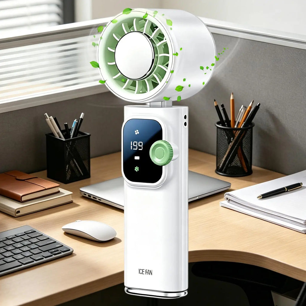 Handheld Fan 199-Speed Low-Noise 4000mAh Rechargeable Foldable Summer Tool Personal Fan Handheld For Beach Vacation Outdoor Zpaxo