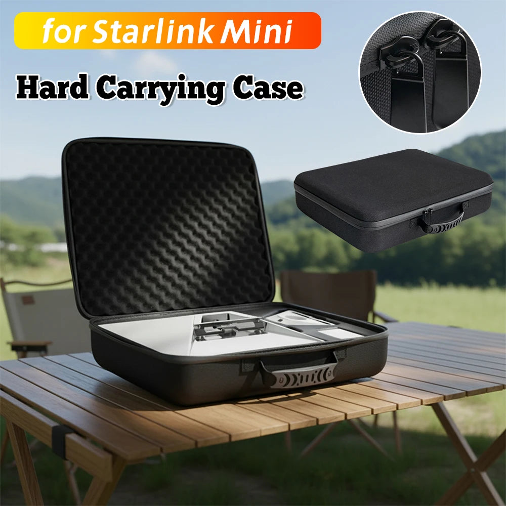Portable Carry Bag with Handle Protective Hard Carrying Case Multiple Compartments Protection Bag for Starlink Mini Accessories Zpaxo