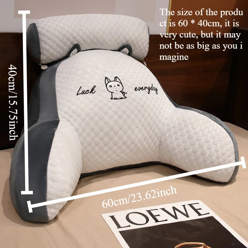 Adjustable Reading Pillow Ergonomic Back Support Cushion Bed Sofa