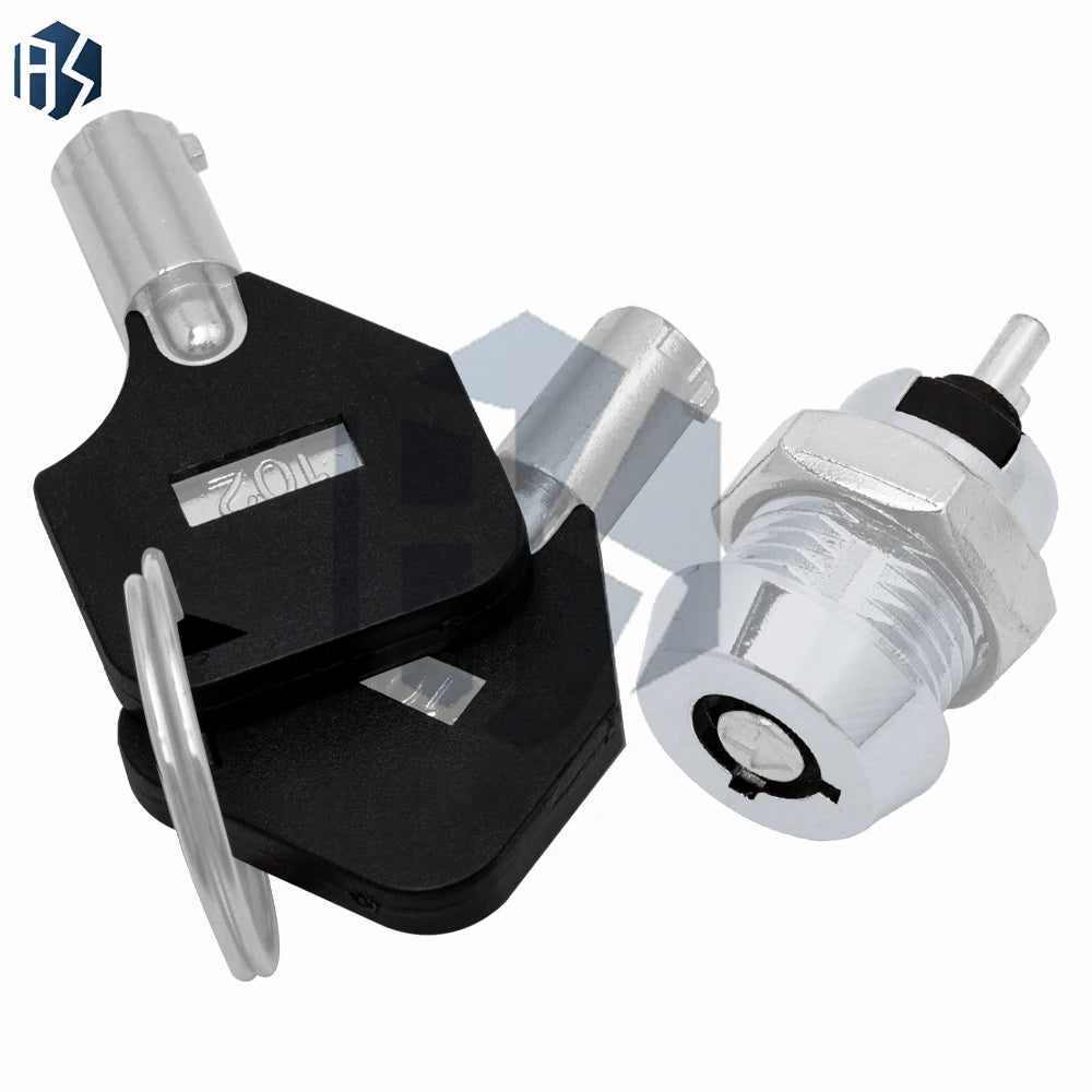 S1201 Electronic Power Lock (1PCS): 12MM Stainless Steel, Double-Side Pull-Out Key Switch (0.5A/250V AC, 2 Keys Included) Zpaxo