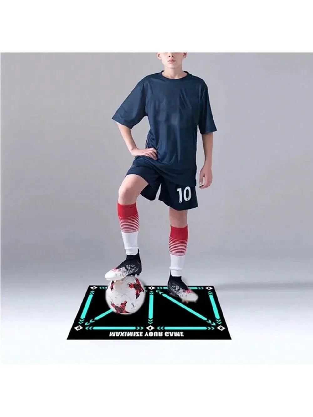 Soccer Ball Control Training Mat – Digital Guidance & Rubber Base