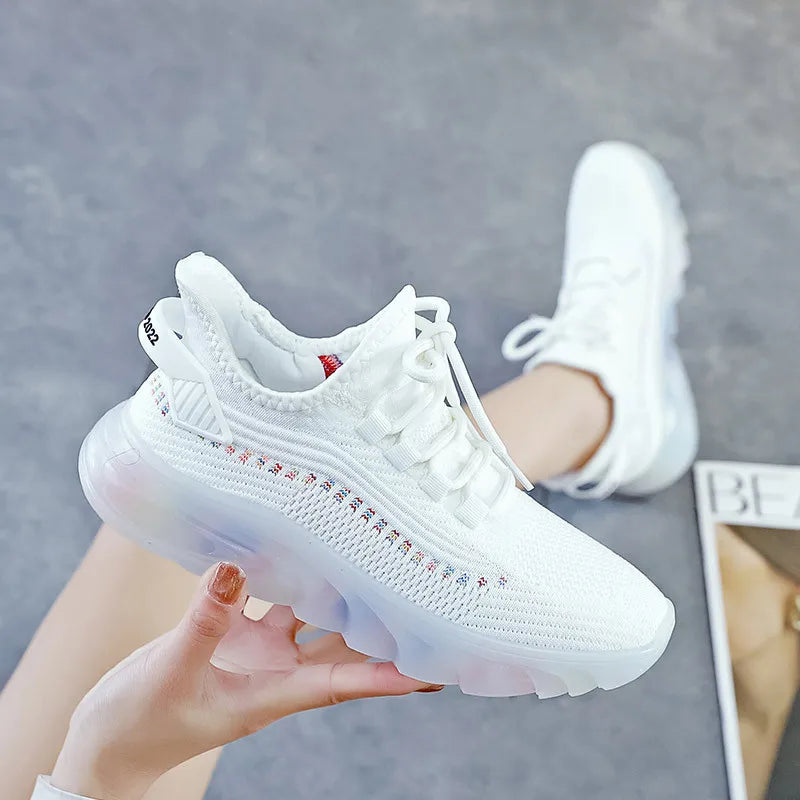 Women's Fashion Platform Sport Shoes Female Autumn Breathable Outdoor Zpaxo