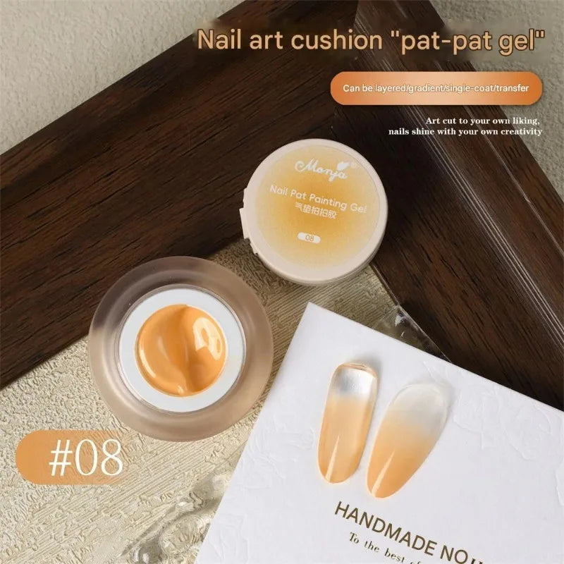 Nail Art Cushion Gradient Painting Gel Black Ombre Patting Polish UV Zpaxo 08
