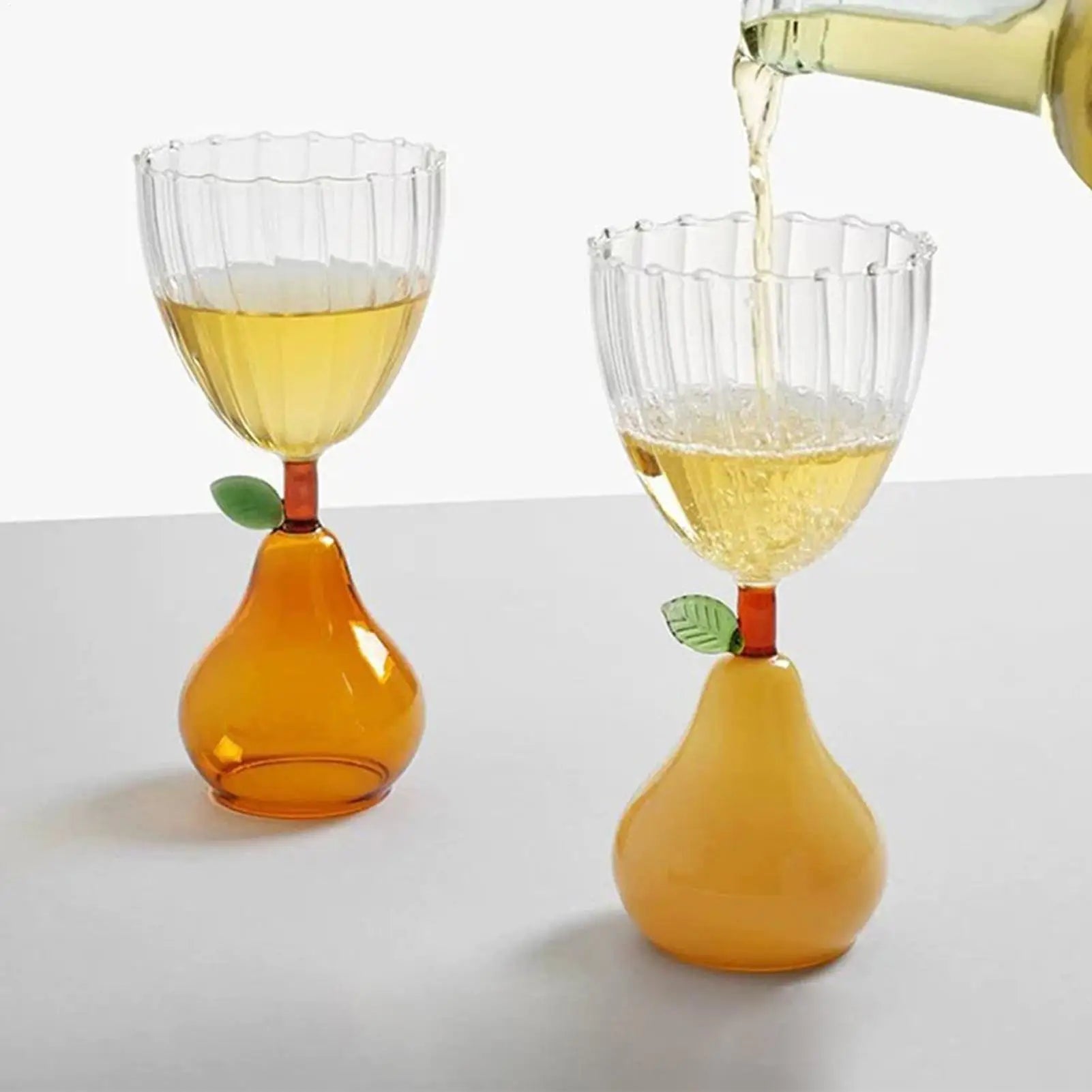 Cocktail Glasses Champagne Stem Cup Aesthetic Fruit Base Tall Kitchen