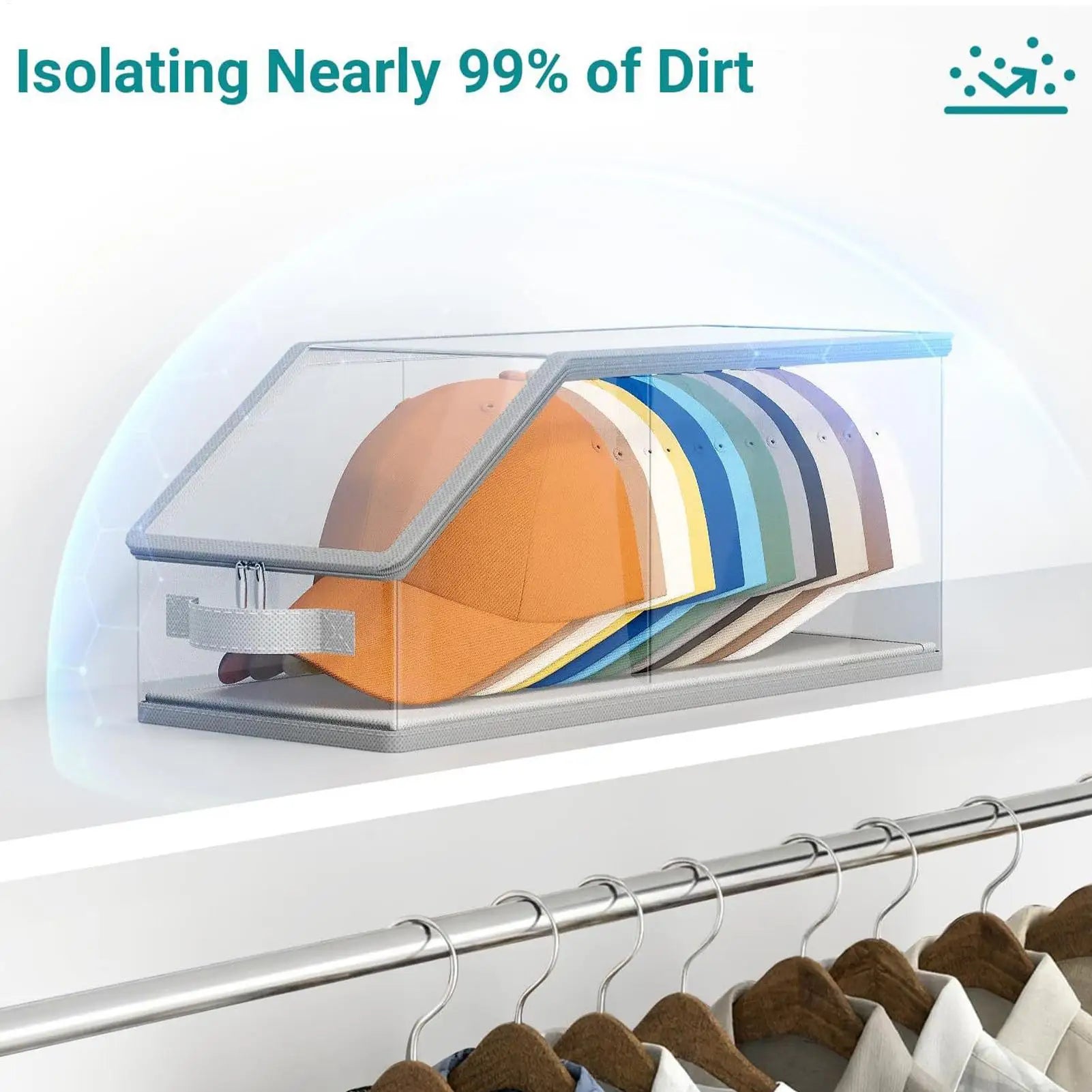 Hat Organizer Box Closet Stackable Baseball Cap Container Holder Home
