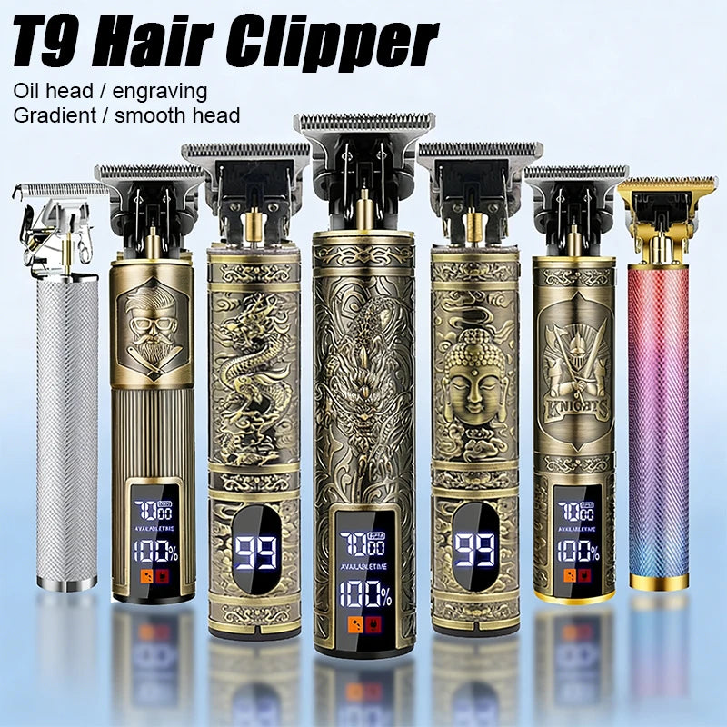 Men's Vintage Hair Clipper & Beard Trimmer | Rechargeable Hair Clipper Trimmer Zpaxo