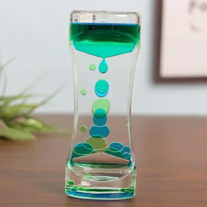 Home Mixed Color Desktop Hourglasses Timer Movement Sensory Toy for Kids Adults Stress Relief Office Decor Liquid Motion Bubbler Zpaxo B
