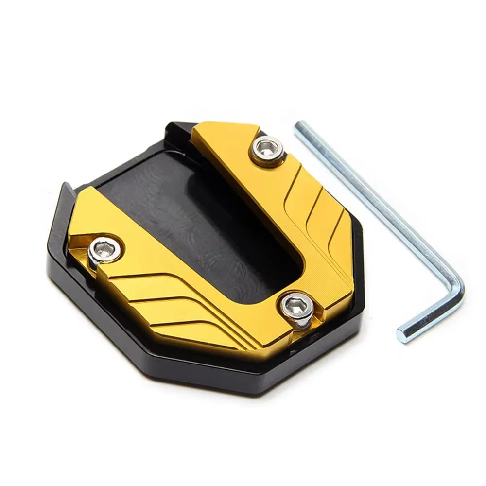 Aluminum Motorcycle Kickstand Extender Foot Pad | Side Stand Kickstand Extender Pad Zpaxo Golden