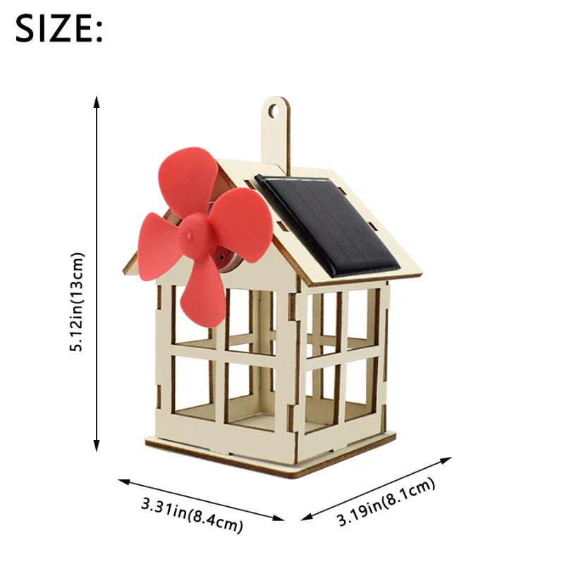 Solar Toy Boy Windmill Science DIY Physics Educational Kid Model 1