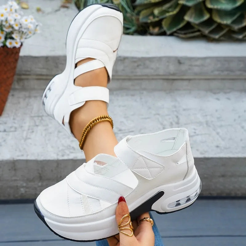 Women's Sandals Closed Toe Office Career Summer Solid Wedge Shoes