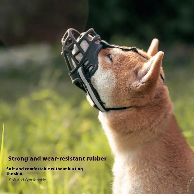 Pet Reflective Breathable Basket Muzzle Guard Against Biting And Barking Medium And Large Dog Mask Anti-barking Muzzle For Pets Zpaxo