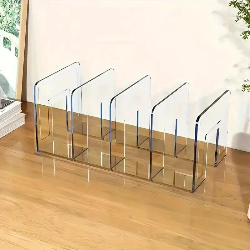 Holder Clear Plastic Purse Handbag Organizer 4 Sections Bag Closet Shelf Divider Purse Display Stand Handbag Storage Organizer Zpaxo