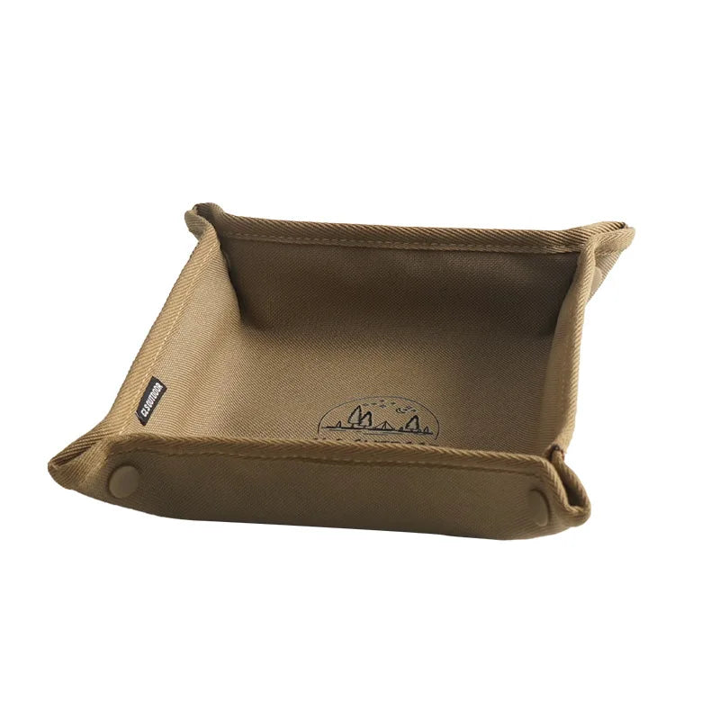 Hot Outdoor Camping Storage Tray, Household Travel Storage Box, Camping Portable Folding Square Miscellaneous Items Storage Tray Zpaxo