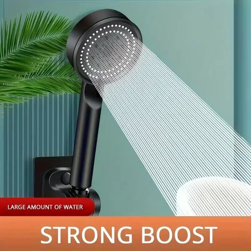 2pcs High-Pressure Shower Head, 5/6 Modes, Rain/Massage/Spray Gun, Plug-and-Play, Handheld/Fixed Zpaxo
