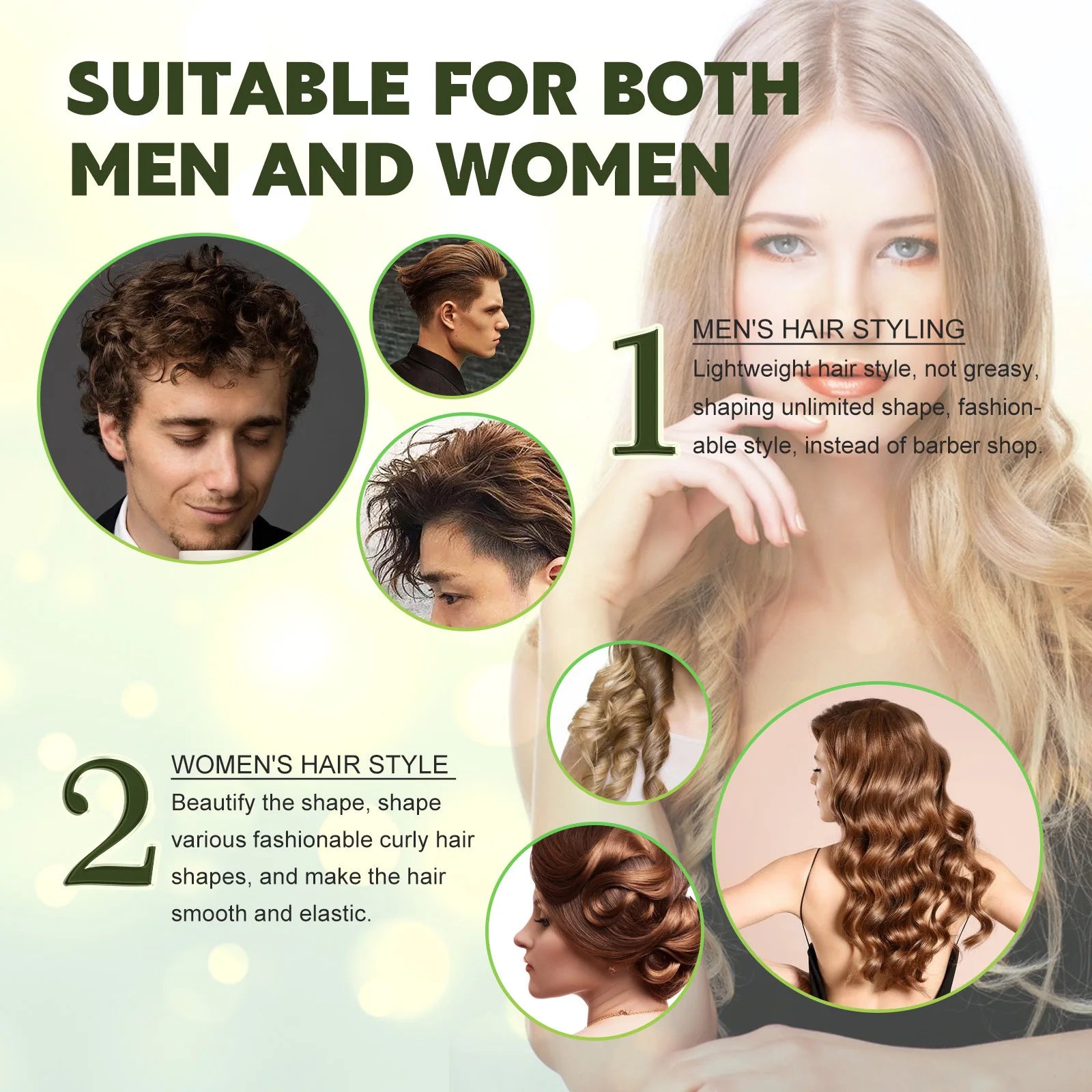 Jaysuing Curly Hair Styling Mousse – Lasting Hold & Shine 60ml Curl Styling Mousse Zpaxo