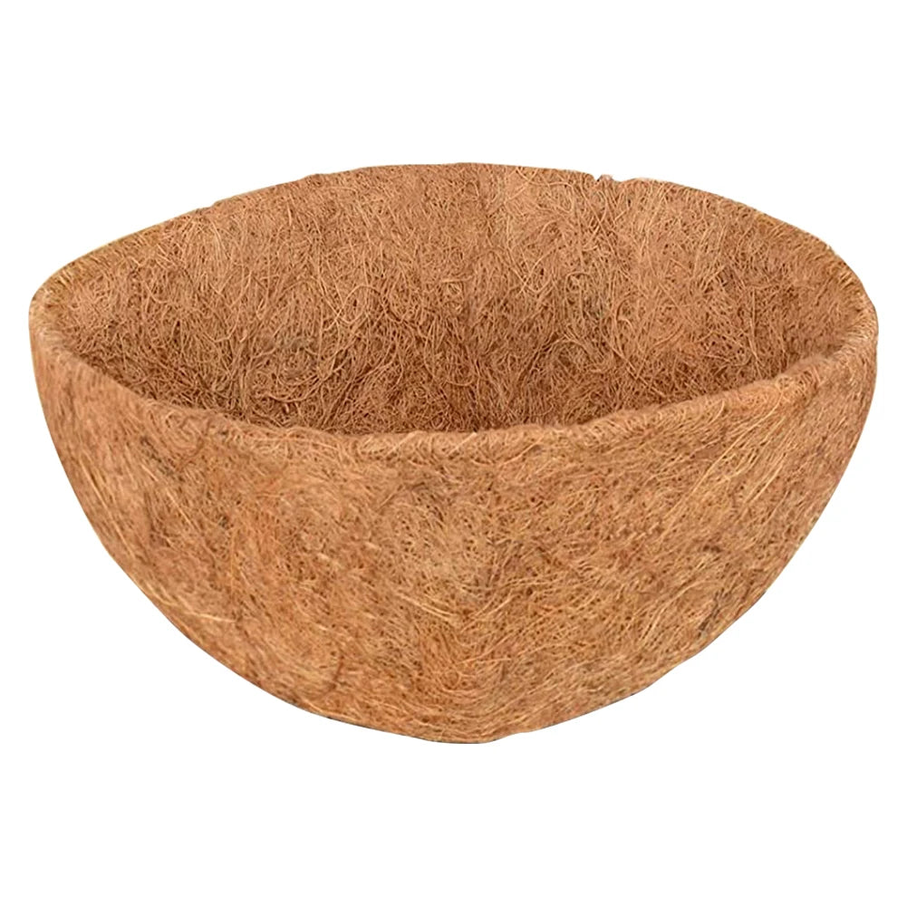 Natural Hanging Basket Liner Multifunctional Coconut Planter Cushion Waterproof Cuttable Replaceable for Garden Balcony Supplies Zpaxo 10Inch