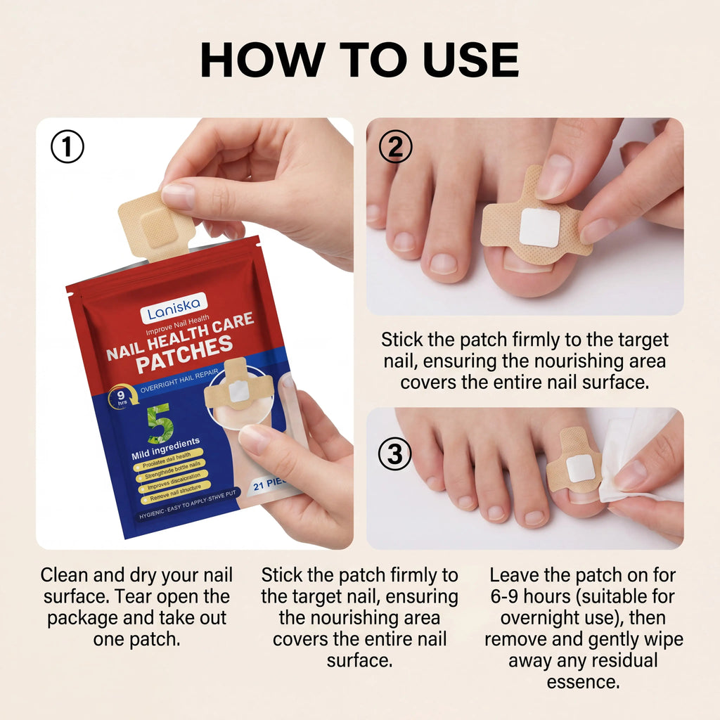 21pcs Overnight Nail Care Patches Flaky Skin Care Stabilizing Restoring Soothing Redness Daily Grooming Care Patches Eazy Carry Zpaxo