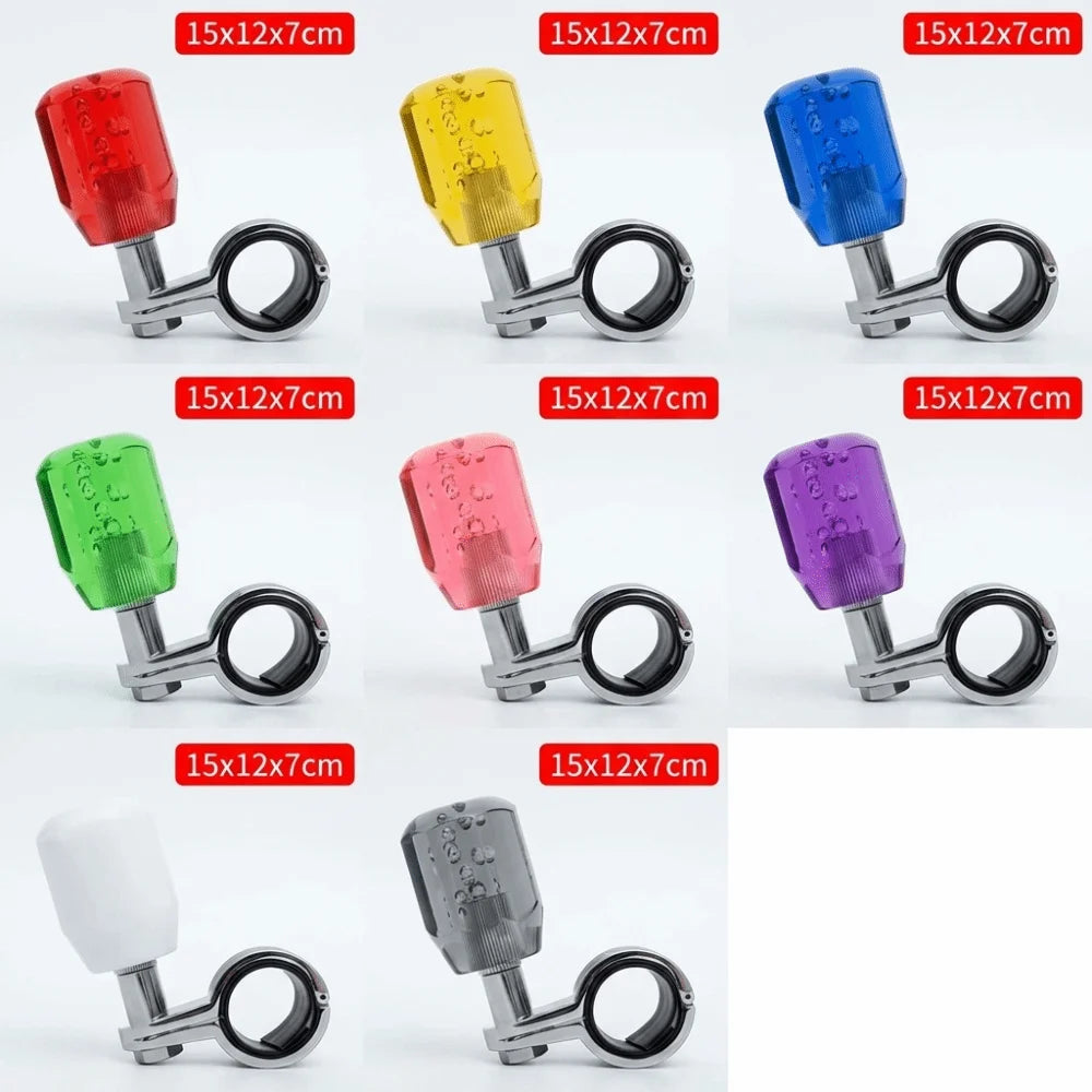 Octagonal Design Steering Wheel Spinner Knob Acrylic Crystal Material Zpaxo