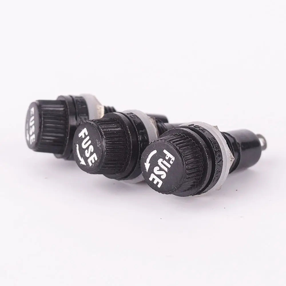 5 Glass Fuse Holders 5x20 Insurance Tube Socket Holder Panel Mount