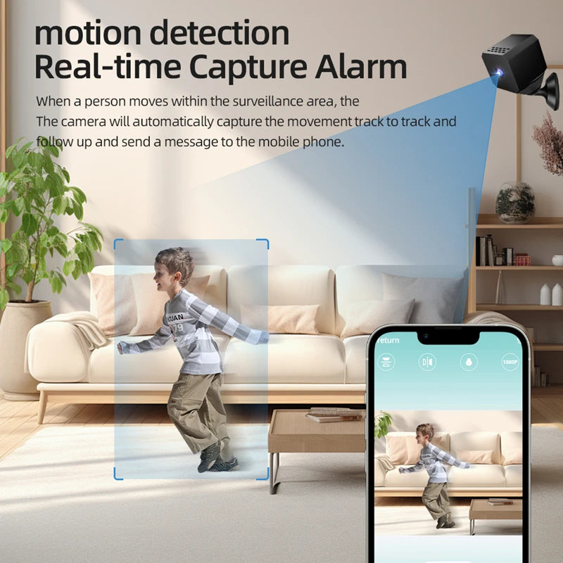 Mini 4K Wifi Camera Remote Monitor Motion Detection Night Vision Long