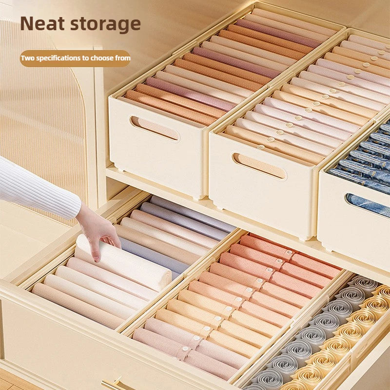 Adjustable Clothes Storage Box Closet Organizer Categorized Clothing Organizer Kitchen Cabinet Storage Bin Home Organizer Zpaxo